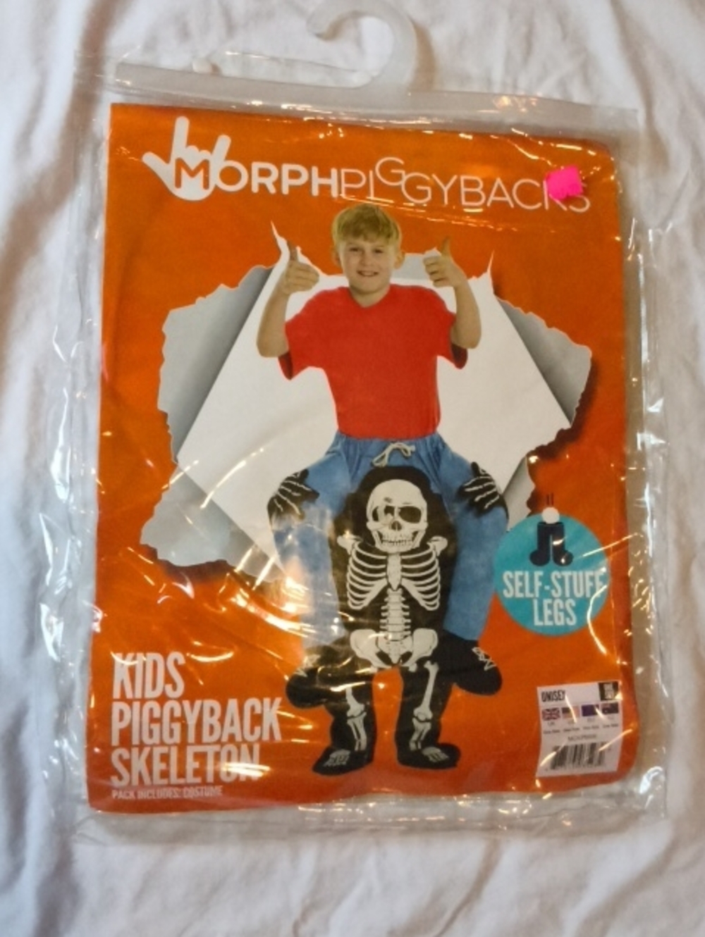 Morph Kids Piggyback Skeleton Costume Self Stuff Legs Unisex